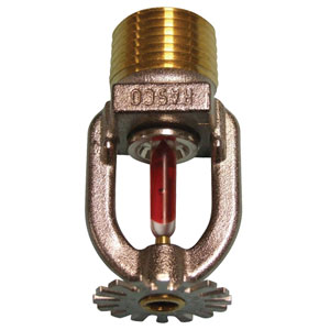 Sprinkler รุ่น F156 แบบ Pendent 68°C/155°F Bulb type Red ยี่ห้อ Reliable