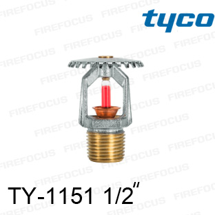 สปริงเกอร์แบบ Upright สีแดง 155°F รุ่น TY-1151 (K2.8) 1/2 นิ้ว ยี่ห้อ TYCO
