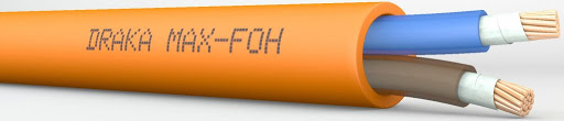 สายทนไฟ FRC สายสีส้ม CU/MGT/XLPE/LSHF 2Cx1.5 Sq.mm. (MAX-FOH) ยี่ห้อ DRAKA 1