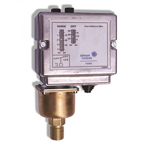 JOHNSON CONTROLS รุ่น P48AAA-9130 Pressure Controls 16(10)A 400V 220V DC,12W 0.2 to 10 , 1 to 4.5 G 