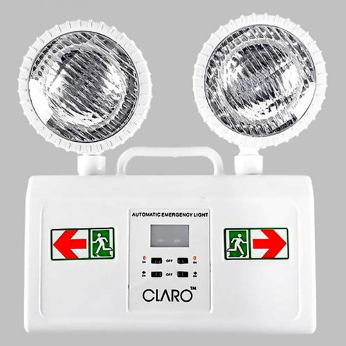 CLARO ไฟฉุกเฉิน LED Emergency Light สำรองไฟใช้ได้นาน 8 ชม. Lamp Power 2x1.2 W 