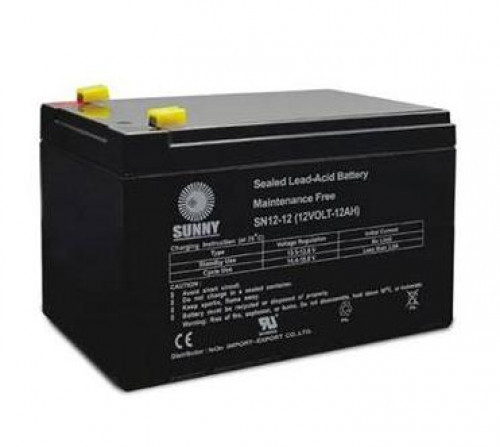 SUNNY แบตเตอรี่แห้งชนิดตะกั่ว-กรด Seal Lead Acid Battery 12V-12Ah.,รุ่น SN12-12