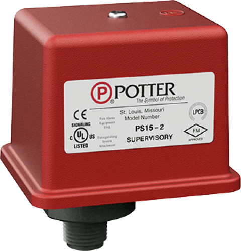 POTTER ELECTRIC รุ่น PS15-2 Low/High Supervisory Pressure Switch for Low Differential Dry size1/2''