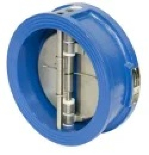 MUELLER 71 Duo check valve, wafer typecast iron body, 316 SS shaft, ductile iron disc,. Buna-N seat