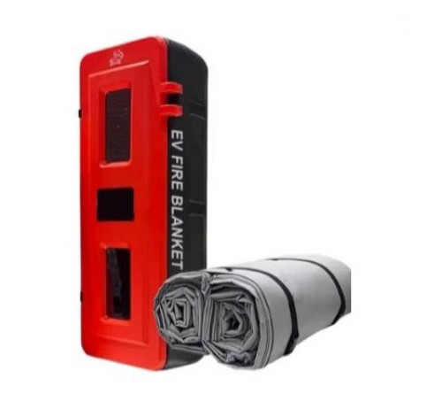 FIBERGLASS Slicone EV Fire Blanket ผ้าคลุมดับไฟสำหรับรถไฟฟ้า EV