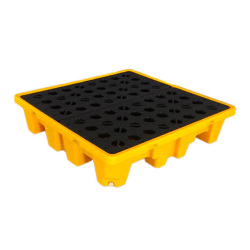 ENLIGHTENING 4-Drums Pallet, Rotomold , 130 x130 x30 cm, 260L w/Drain