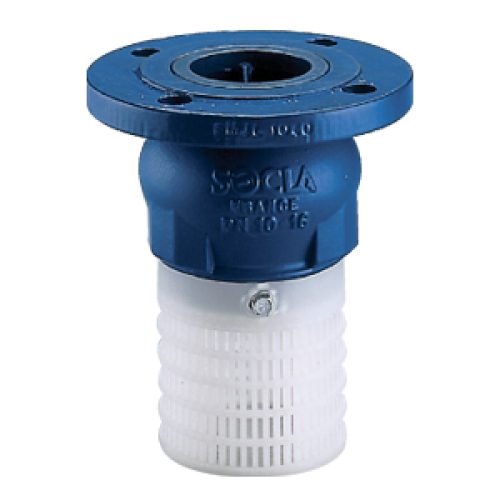 SOCLA รุ่น  302P foot valve cast iron body,Polyethylene Strainer flange ends, PN16  Size 2-1/2