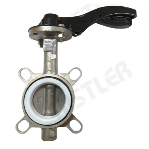 KISTLER รุ่น BFV100LS Wafer Butterfly Valve Stainlless Body Lever Operated 316 (CF8M) 16 Bar
