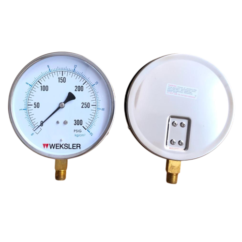 WEKSLER รุ่น EA14MF  Pressure Gauge Stainless Size 1/4