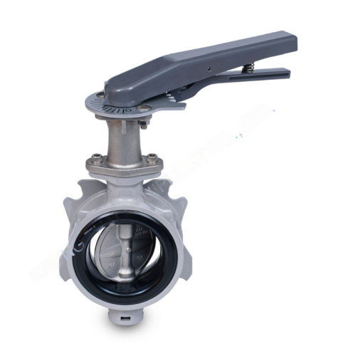 TOYO รุ่น 550LA 10K/150 Lever Operated Aluminum Wafer Butterfly Valves Size 6