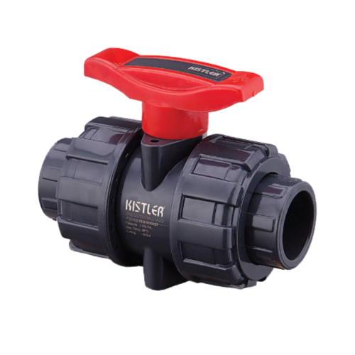 KISTLER รุ่น BVDU-201SC UPVC Ball Valve (Double Union) Socket PVC, Screw ,EPDM size 2