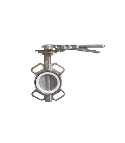 ARITA รุ่น SBF-T16L Wafer Type Butterfly Valve Body/DISC SS316 SEAT:PTFE UNIVERSAL FLANGE LEVER OPER