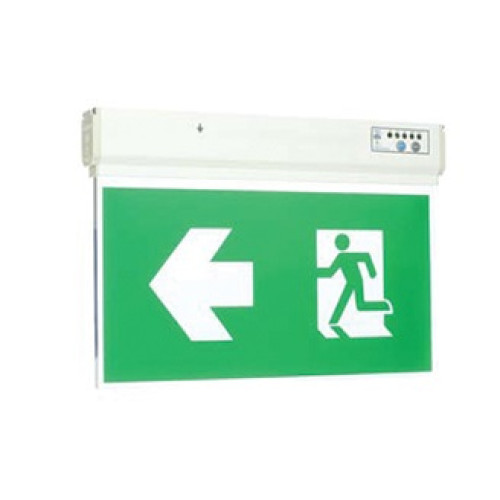 DYNO รุ่น XLF-S15R-1A, CEILING EXIT, LED 3 HRS. DIM REMOTE (รุ่นติดลอยที่เพดาน ป้ายบอกทางด้านเดียว)