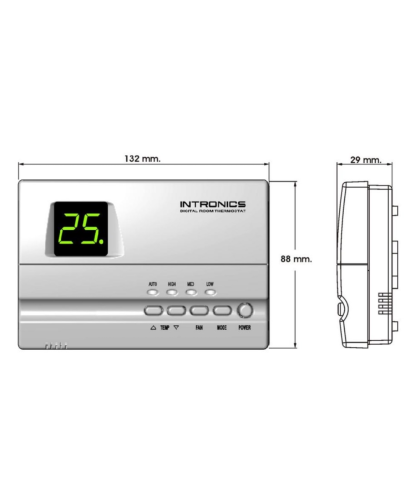JOHNSON CONTROL รุ่น  EA-214 DIgital Thermostats ON-OFF ,HI-MED-LOW Switch 
