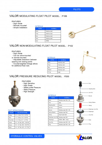 VALOR 200X Pressure Reducing Valves  Model. 200X 6
