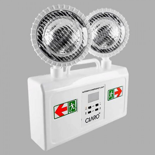 CLARO ไฟฉุกเฉิน LED Emergency Light สำรองไฟใช้ได้นาน 8 ชม. Lamp Power 2x1.2 W 1