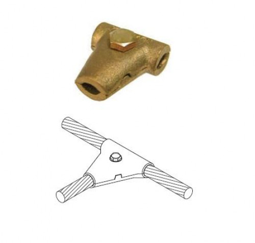 KUMWELL LTEC - AT CableTee Clamp Cable Size 50-70 mm2 Tinned Copper Alloy