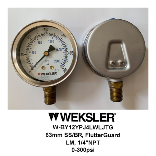 WEKSLER  รุ่น BY12 PRESSURE GAUGE 2.5