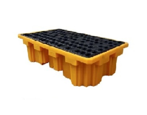 ENLIGHTENING Double IBC Spill Pallets Size 220*130*50 cm, LLDPE 860L w/Drain