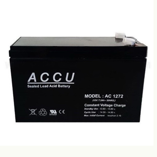 ACCU รุ่น AC-1272 Valve Regulated Lead Acid Battery 12V7.2Ah