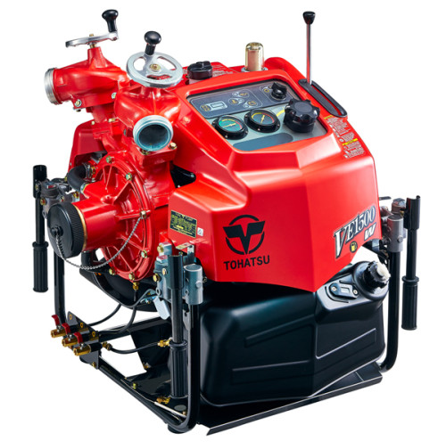 TOHATSU รุ่น VE1500W (Twin Outlet) Portable Fire Pump เครื่องสูบน้ำดับเพลิงชนิดหาบหาม 60 แรงม้า