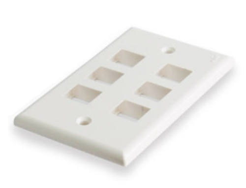 LINK รุ่น US-2316 Shiny Face Plate 6 Port White
