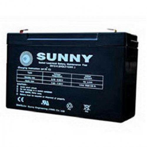 SUNNY แบตเตอรี่แห้งชนิดตะกั่ว-กรด Seal Lead Acid Battery 6V-12Ah.,รุ่น SN12-6