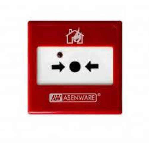 ASENWARE AW-D135C model, Conventional manual call point, 24Vdc with transparent protection cover, re