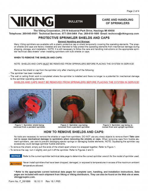 VIKING หัวสปริงเกอร์ Sprinkler สีแดง 68C' ขนาด 1/2 นิ้วแบบหัวชี้ขึ้น Uplight,K-Factor-5.6  รุ่น VK10 7