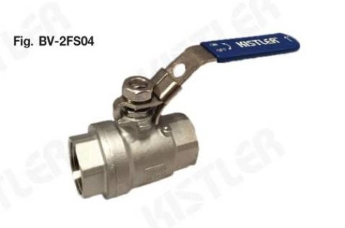 KISTLER รุ่น BV-2FS04 Ball Valve 2-Piece (Full Bore) SUS304 Size 1/2