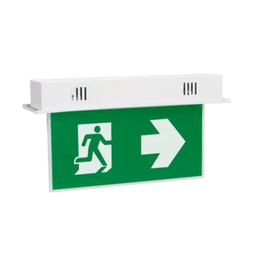 SUNNY รุ่น SLS1-10LED / D (C) ป้ายบอกทางหนีไฟ ป้ายแขวนลอย 2 ด้าน (แบบ Slim บาง) Back up 2 ชั่วโมง