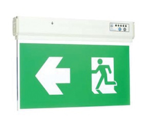 DYNO รุ่น XLF-S10N-2A,CEILING EXIT, LED 3 HRS.(LX-S10N-2A)(รุ่นติดลอยที่เพดาน ป้ายบอกทางสองด้าน)