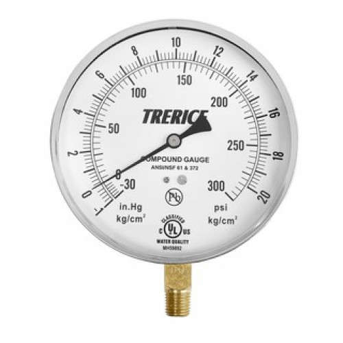TRERICE รุ่น 620B เพรสเชอร์เกจหน้าปัด 4-1/2