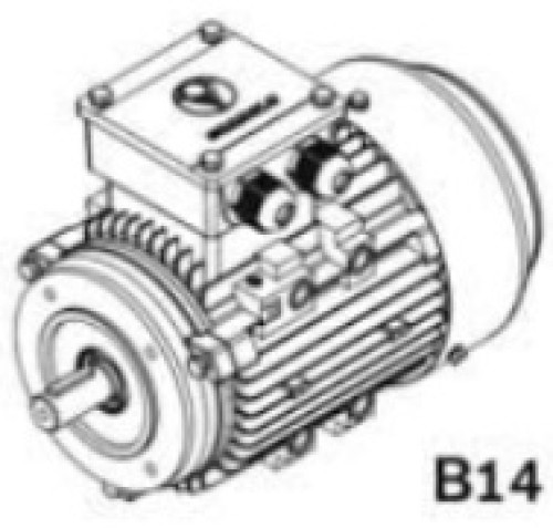 AD THREE-PHASE  ALUMINIUM ASYNCHRONOUS MOTOR 2.2KW 3HP 4POLE 1500RPM. FRAME B14 IE1 ราคา 5,272.50 บา
