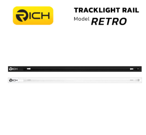 RICHLED TRACKLIGHT RAIL MODEL RETRO รางแทร็ตไลท์ รุ่น เรโทร ยาว 2เมตร สีขาว(บรรจุ30)