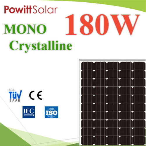 แผงโซลาร์เซลล์ 180W MONO Crystalline Solar PV Module 18V กรอบอลูมิเนียม ...