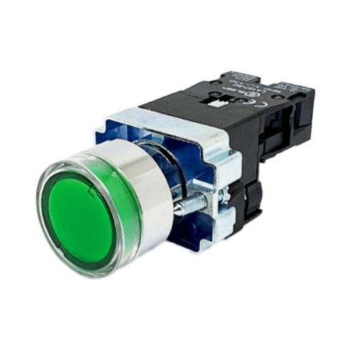 Elzen LA167-B2 PUSH-BOTTON SWITCH INDICATOR LA167-B2-EW3361 GREEN ราคา 55 บาท