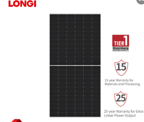 แผงโซล่าเซลล์ Longi HimoX6 580w 