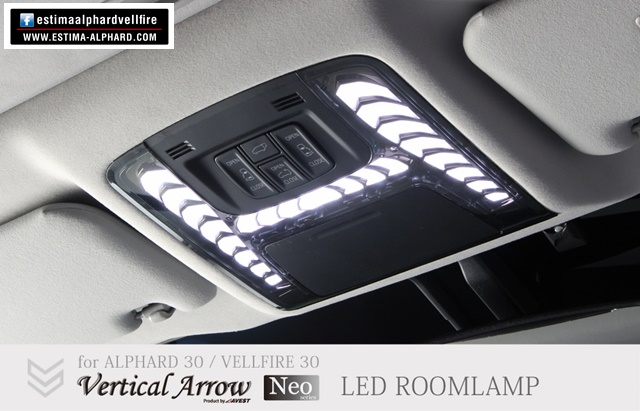 New !  LED room lamp Vertical Aero ไฟเก๋งในห้องโดยสารรุ่นใหม่ล่าสุด ปรับความสว่างและเลือกสีไฟได้