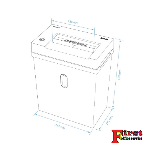 เครื่องทำลายเอกสาร ยี่ห้อ Shredcat รุ่น 8200-CC แบบตัดเป็นชิ้นเล็ก 2x15 มม. 8