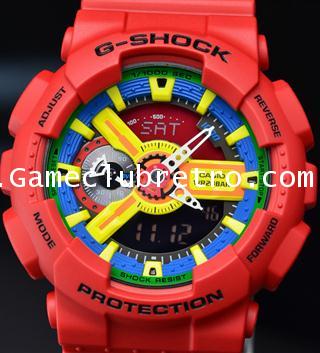 CASIO GA-110FC1AJF G-SHOCK Watch คาสิโอ จีเอ 110 สีแดง เหลือง 1