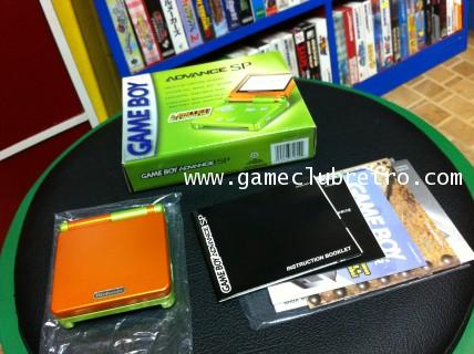 Gameboy Advance GBASP Lime Green Orange Limited