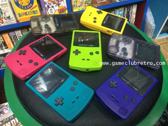 Gameboy Color Blue Green Yellow Clear Purple