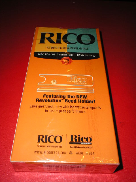 ลิ้น Bb CLARINET ยี่ห้อ RICO กล่องสีส้ม เบอร์ 2.5 บรรจุกล่องละ 25 ลิ้น