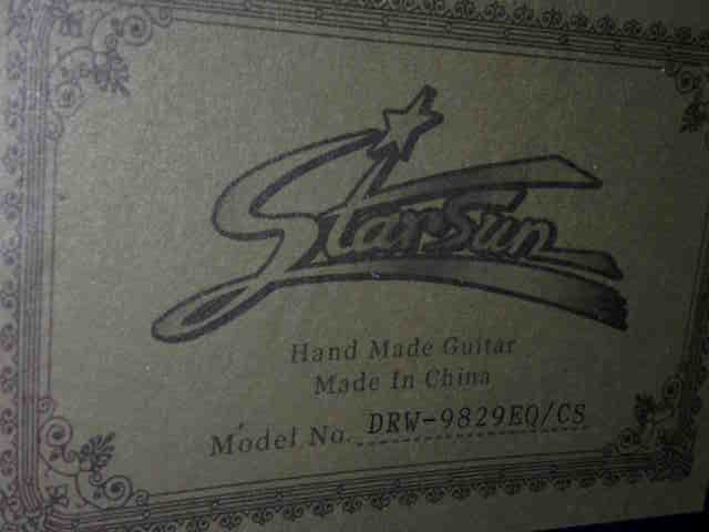 กีต้าร์อะคูสติกไฟฟ้าหลังเต่า ยี่ห้อ STARSUN รุ่น DRW 9829EQ คุณภาพดีมาก ราคาพิเศษ 5