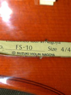 ไวโอลีน SUZUKI รุ่น FS-10 ไม้แท้นาโกย่า สีสวยเสียงดีมากราคาพิเศษ 15