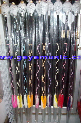 ไม้คฑา หัว โลหะมงกุฏพนสีเงิน พันเชือก สูง 145 เมตร 2