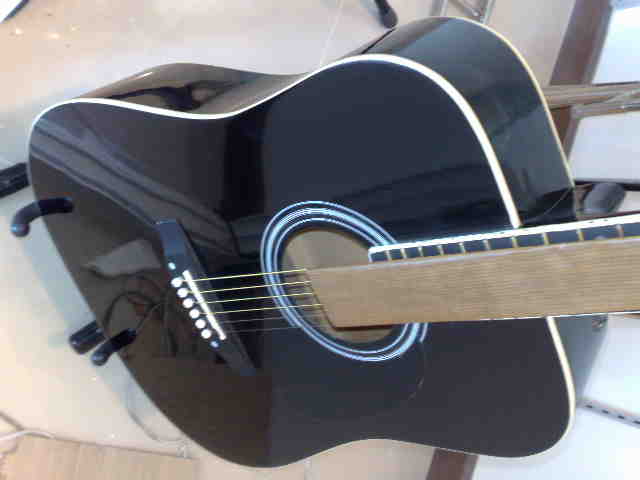กีต้าร์โปร่ง PLATO(PA1) Acoustic Guitar 41 สีส้ม 4