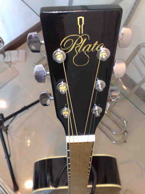 กีต้าร์โปร่ง PLATO(PA1) Acoustic Guitar 41 สีส้ม 5