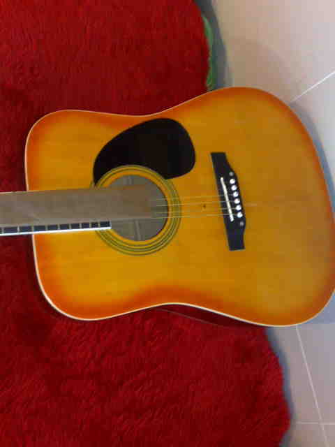 กีต้าร์โปร่ง PLATO(PA1) Acoustic Guitar 41 สีส้ม 8